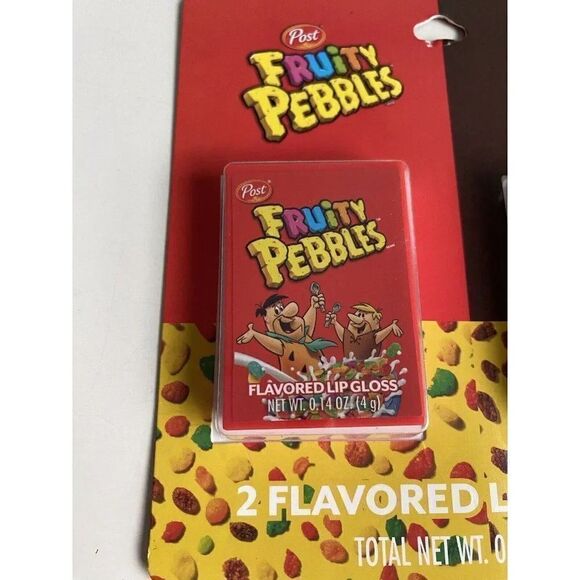 2 Pack Taste Beauty Post Fruity And Cocoa Pebbles Flavored Lip Balm Gloss NEW - Picture 2 of 11
